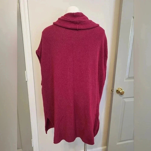 Bryn Walker Cowl Neck Sweater Poncho Sleeveless Cashmere/Lambswool Blend(L) - Picture 3 of 9